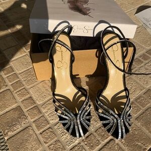Jessica Simpson, black & sparkle, size 8